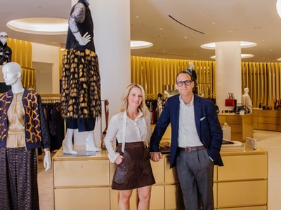 Tracy Margolies, Chief Merchant and Marc Metrick, President at Saks