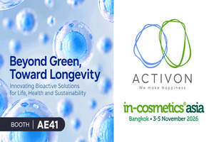 Activon to exhibit at in-cosmetics Asia 2026, showcasing sustainable ingredients and exosome-based solutions