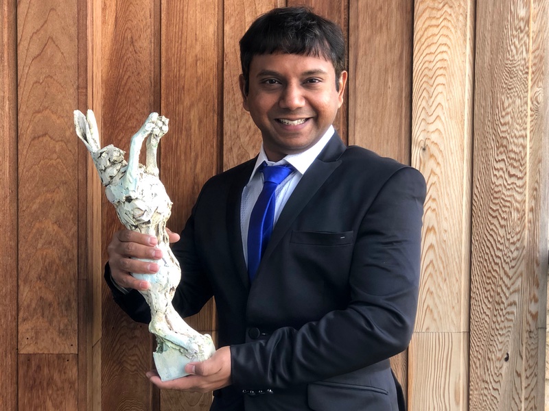 Dr Sudeep Joshi was awarded for his project focused on 3D printing human tissue