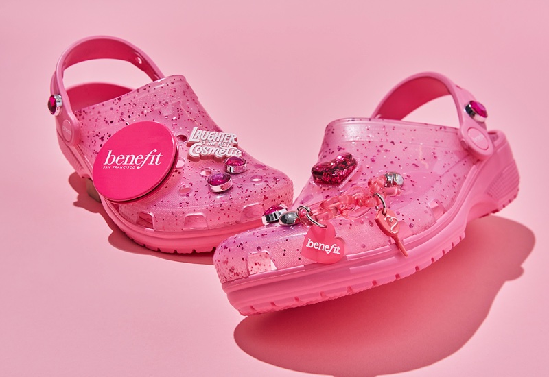 A snappy collab: Benefit teams up with Crocs on ‘Benefit-ized’ shoes
