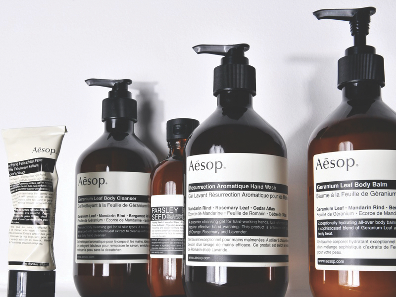 Aesop, founded in Australia, is best known for its high-end personal care which is popular in the hospitality industry