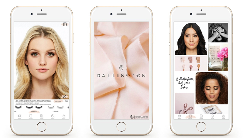 Battington launches augmented reality false eyelash app 