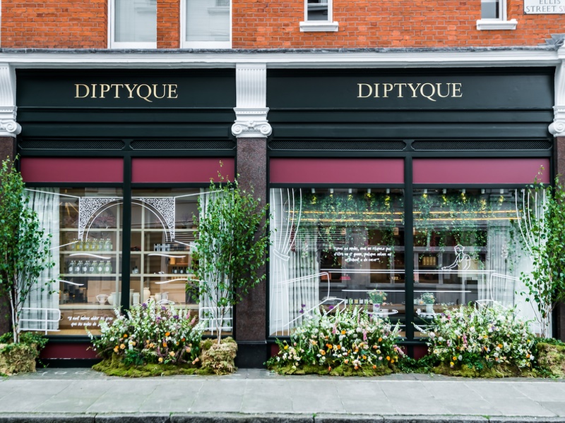 Diptyque has transformed its flagship into a Parisian garden inspired by locations featured in the French film Amélie