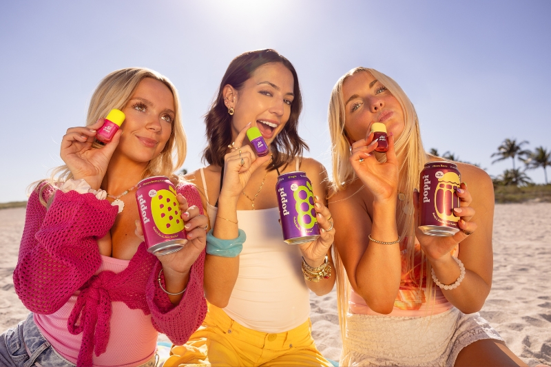 Bubble teamed up with Poppi to launch soda-inspired lip formulas