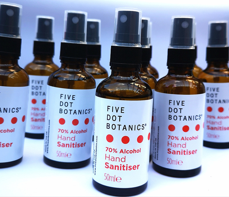 Beauty start-up Five Dot Botanics turns to distillery to distribute free hand sanitiser