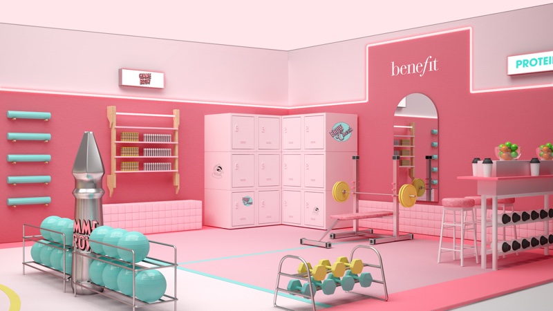 Benefit Cosmetics’ latest pop-up could be mistaken for a gym