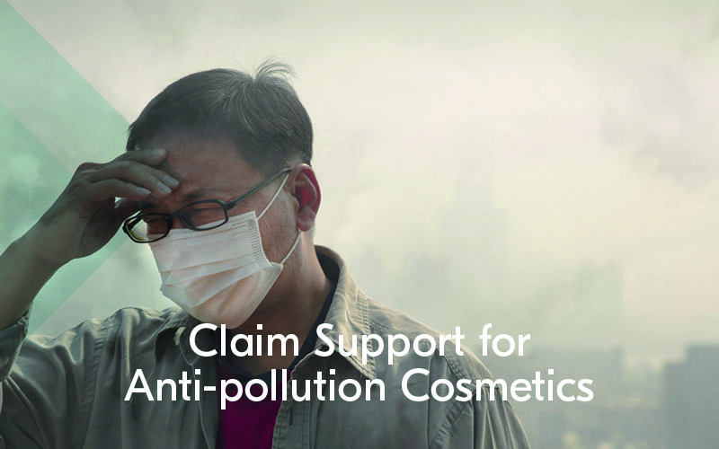 Claim support for anti-pollution cosmetics