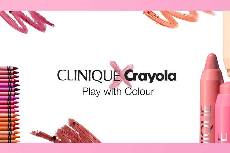 The Clinique x Crayola campaign imagery