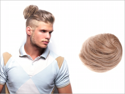 Groupon's blonde man bun option