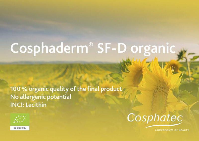 Cosphatec introduces new certified Cosphaderm SF-D organic