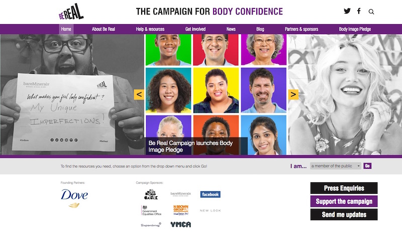 Dove is the founding partner of the Be Real campaign.