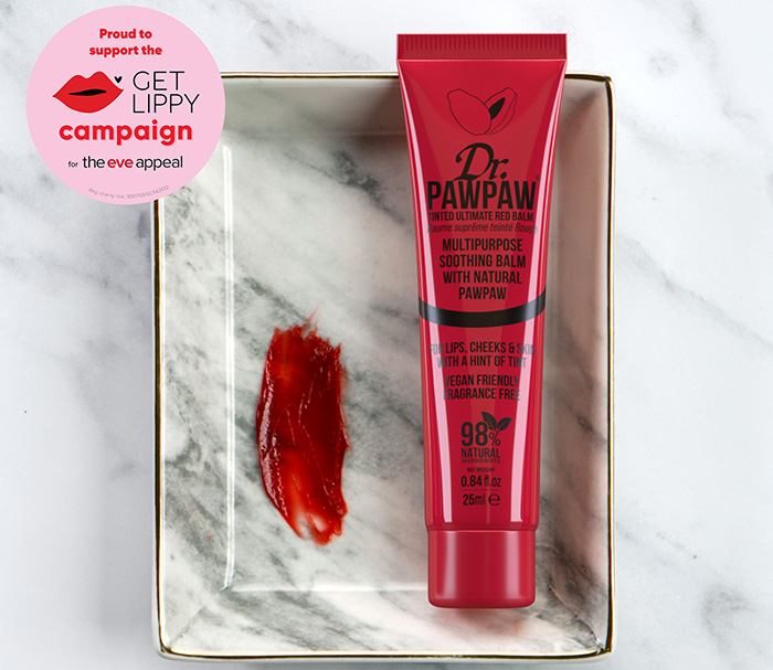Dr. PAWPAW proud to support the GetLippy campaign for The Eve Appeal