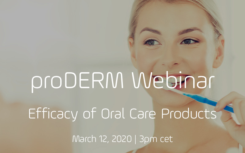 Efficacy of oral care products: proDERM to host Webinar on 12 March, 2020
