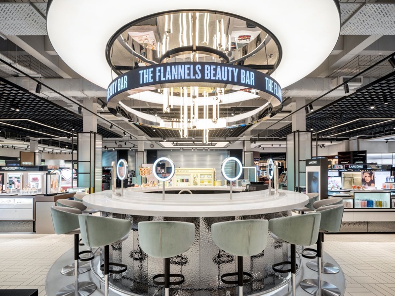 Inside Flannels Beauty space at Sheffield’s Meadowhall