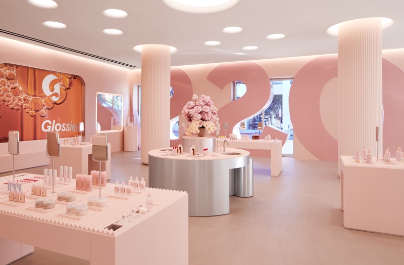The new LA space is a short distance from Glossier's former West Hollywood outlet