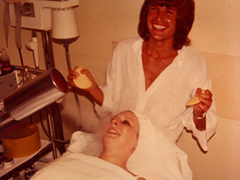 Throwback picture of Ole Henriksen working in his spa