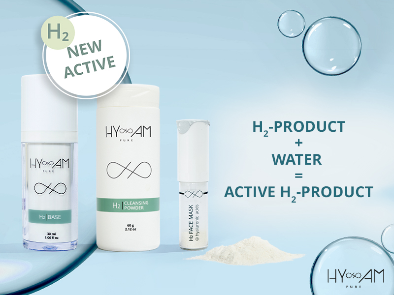 HY AM Pure uses hydrogen as the innovative active ingredient to maintain skin longevity