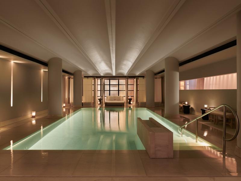 The 7,000sqft space features a swimming pool, steam rooms, saunas and treatment rooms