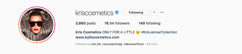  Instagram/@KrisCosmetics