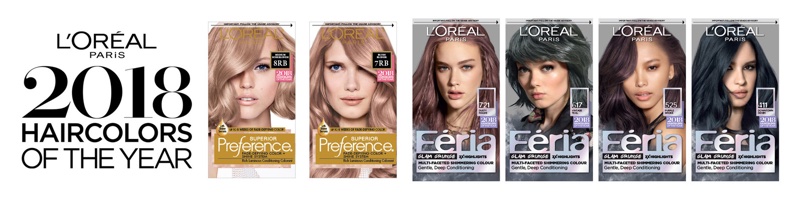 L’Oréal reveals 6 hair colour trends for 2018