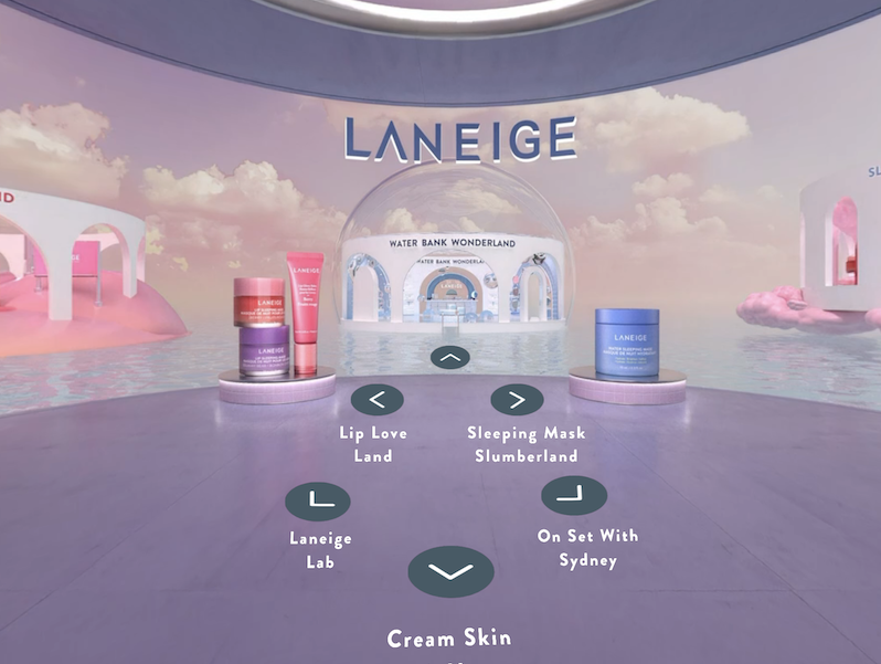 Laneige’s virtual store was created in partnership with e-commerce platform Obsess