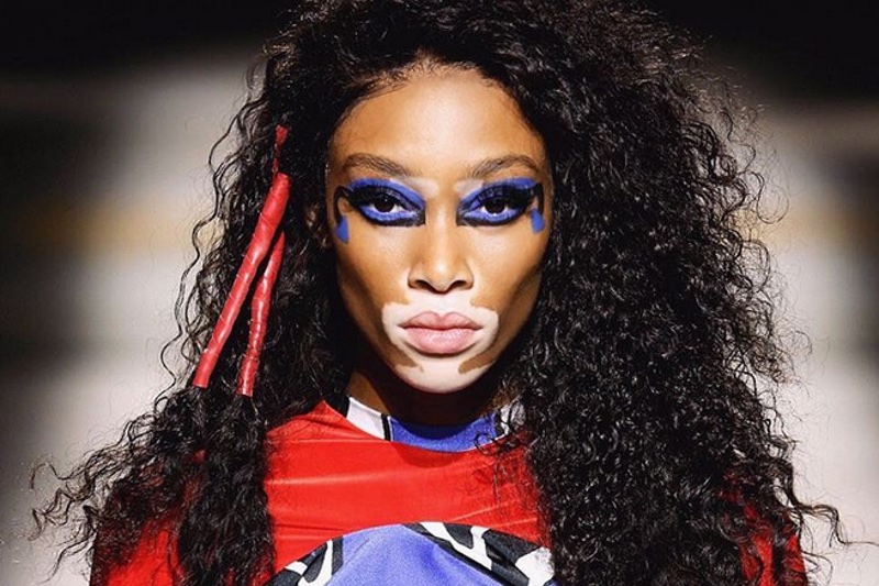 Beauty trends have become a prominent part of London Fashion Week // Image via @winnieharlow