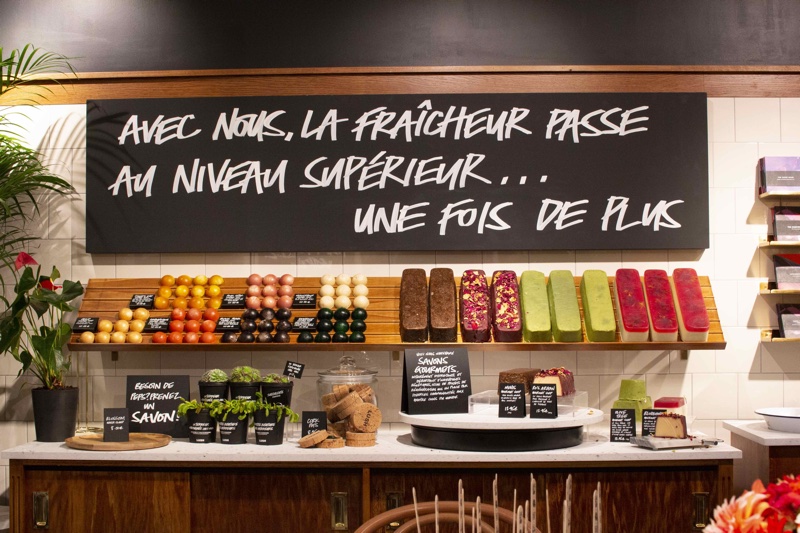 Inside Lush's Parisian Fresh & Flowers store