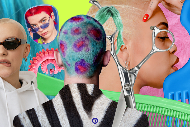 Pinterest's 2022 trend report includes beauty looks like rebel and octopus hair