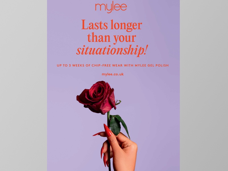 Mylee's out-of-house adverts are a playful take on a nail campaign