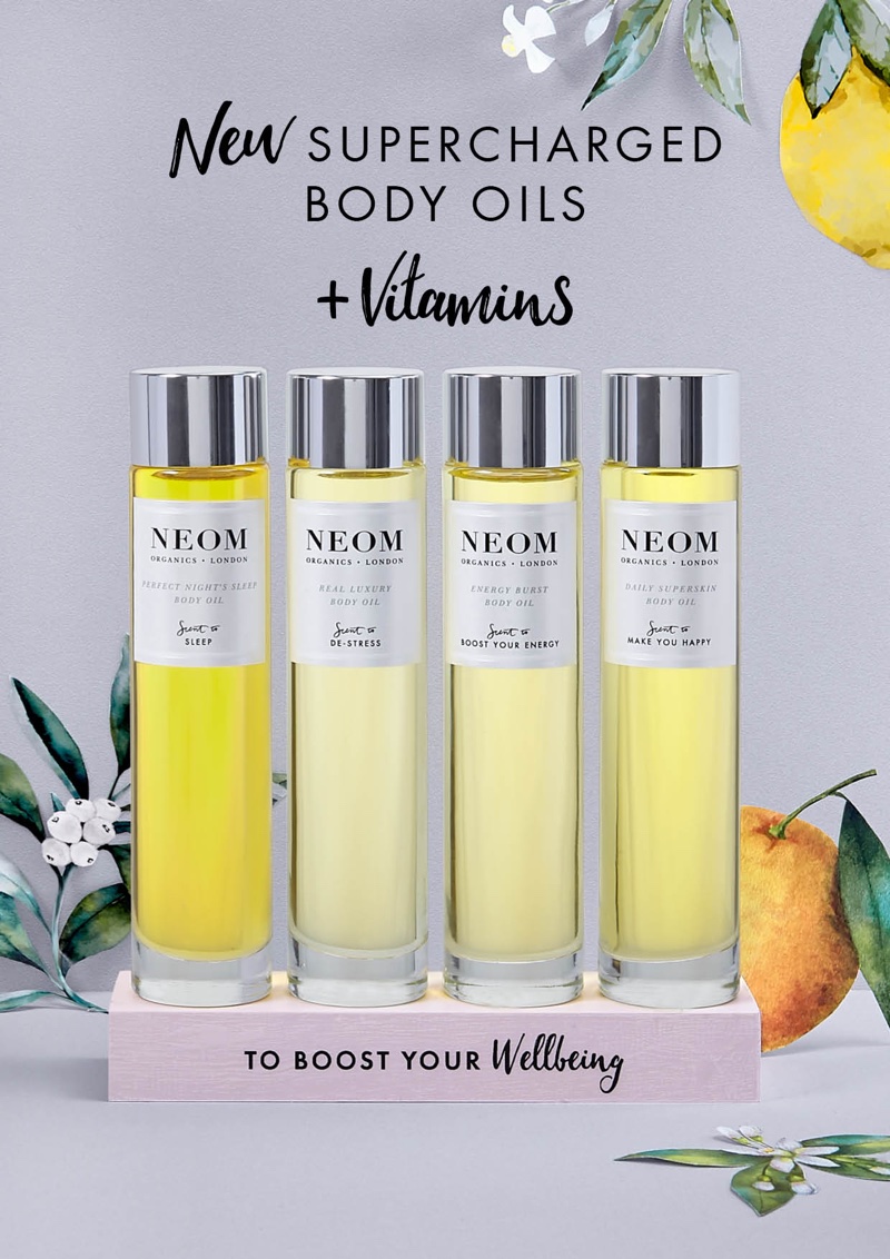 Neom Organics supercharges new Body Oils range with vitamins 
