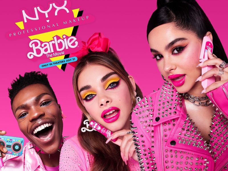 Some of the campaign imagery for NYX's new Barbie make-up range