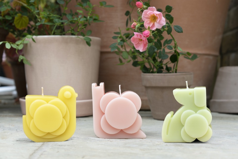 Orla Kiely launches candle trio in animal figurines 