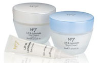 <i>The No7 Lift & Luminate skin care line contains some of the same ingredients used in Protect & Perfect</i>