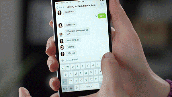 Kik allows users to chat with friends and companies