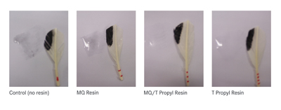 <i>Figure 3 Comparison of mascara performance with three resins</i> 