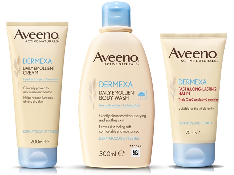 Skin care brand Aveeno launches new Dermexa range