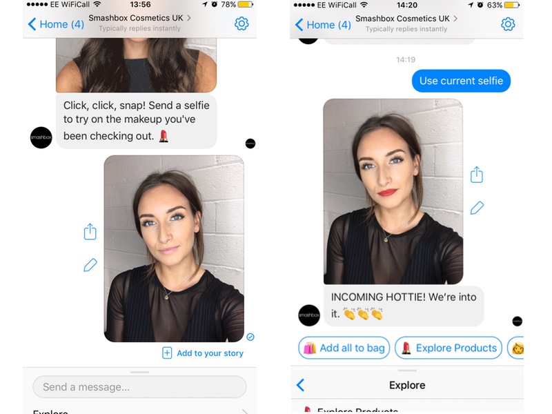 Smashbox introduces UK-first beauty chatbot