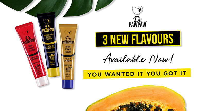 Tangy Tomato among DR.PAWPAW's new lip balm flavours