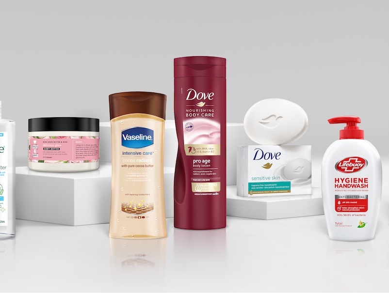 Unilever owns brands such as Dove, Dermalogica and Vaseline