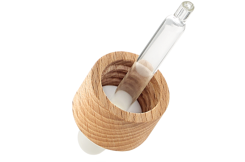 Virospack presents the first 100% natural wood dropper cap