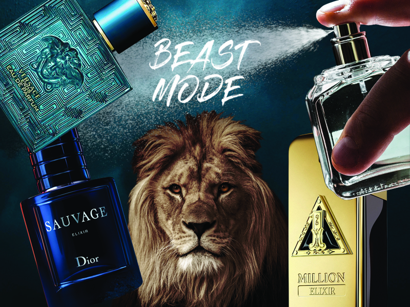 Dior’s Sauvage Elixir and Paco Rabanne’s 1 Million Elixir are often described as beast mode scents