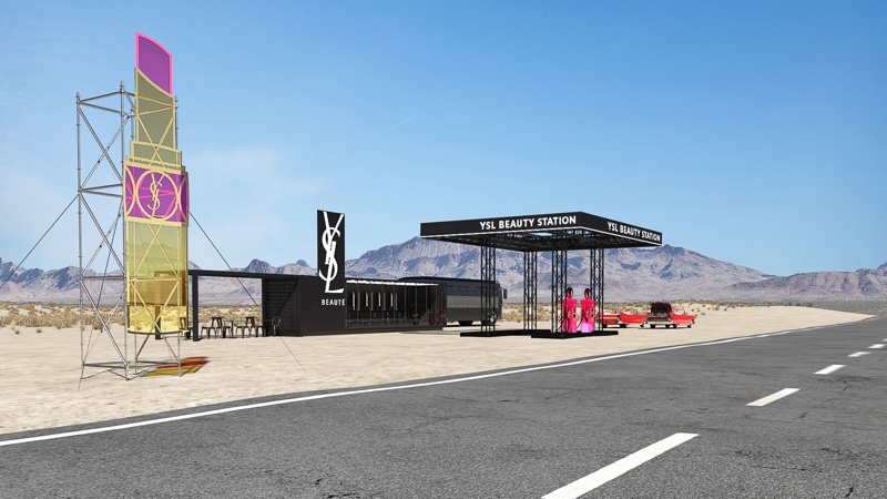 YSL Beauté gears up for Coachella with pit stop-style pop-up 