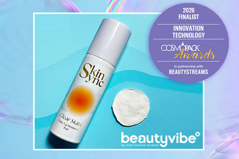 Beautyvibe’s Skin Sync Clean Slate Make-Up Remover Pad named finalist at Cosmopack Awards 2026