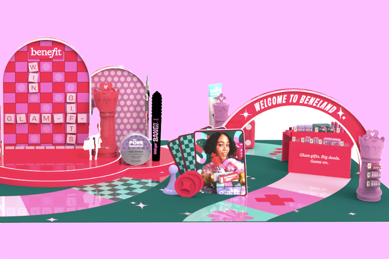 Benefit jumps on bag charm trend at ‘Beneland’ games-themed Christmas pop-up