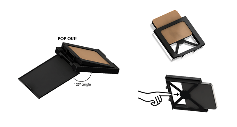 Clip case: Reusable compact by Albea