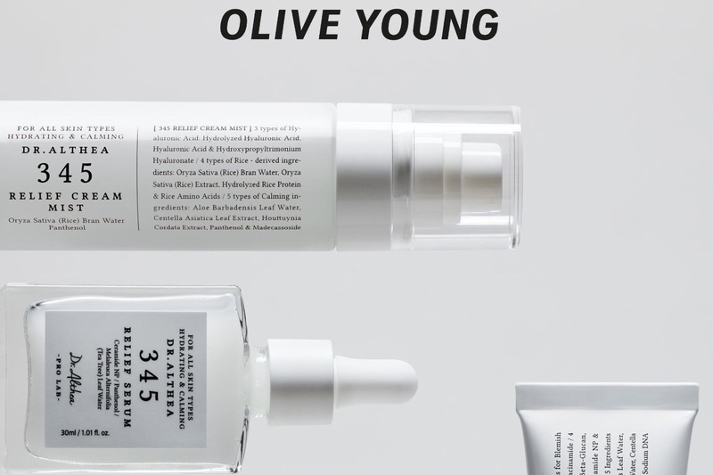 Selection of K-beauty products sold at Olive Young