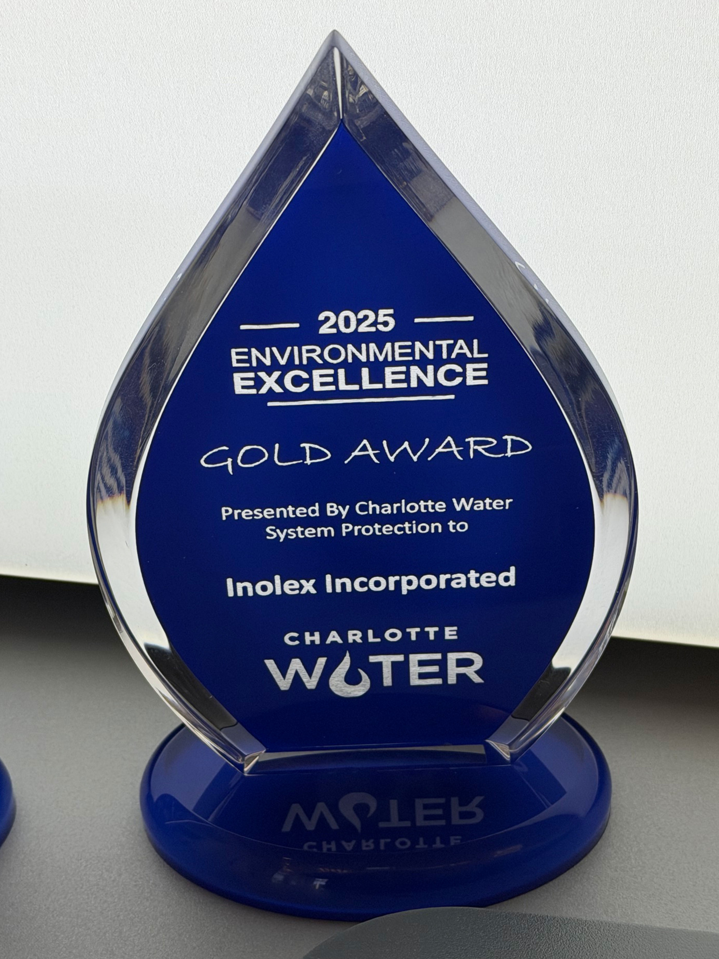Inolex honoured by Charlotte Water