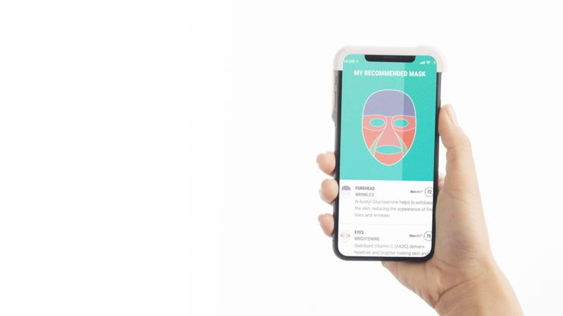 The mask is customised to six zones of the user's face