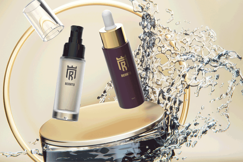 New Renato bottle, with René pump and dropper