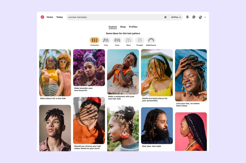 Pinterest makes beauty searches inclusive with new hair pattern tool